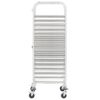 Kitchen Trolley for 16 Trays 15"x21.7"x64.2" Stainless Steel