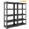 5-Tier Adjustable Metal Shelving Unit, Heavy Duty Shelving Utility Rack for garage Basement Kitchen Pantry Closet 31.5"W x 15.7"D x 63"H