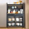 Joybos® Freestanding Kitchen Pantry Storage Cabinet with Pegboard Wall