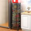 Joybos® Rotating Multi-Layer Kitchen Metal Shelf with Wheels