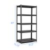 5-Tier Adjustable Metal Shelving Unit, Heavy Duty Shelving Utility Rack for garage Basement Kitchen Pantry Closet 31.5"W x 15.7"D x 63"H