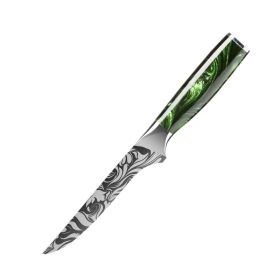 Laser Grain Stainless Steel 5CR15 Green (Option: 6inch bone cleaver)