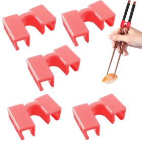 Reusable Chopstick Helpers Training Chinese Chopsticks (Option: Pink 5PCS)