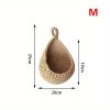 1pc Wall Hanging Basket, Bohemian Style Woven Basket, Creative Teardrop Shape Suitable For Vegetables And Fruits, Kitchen Storage Basket